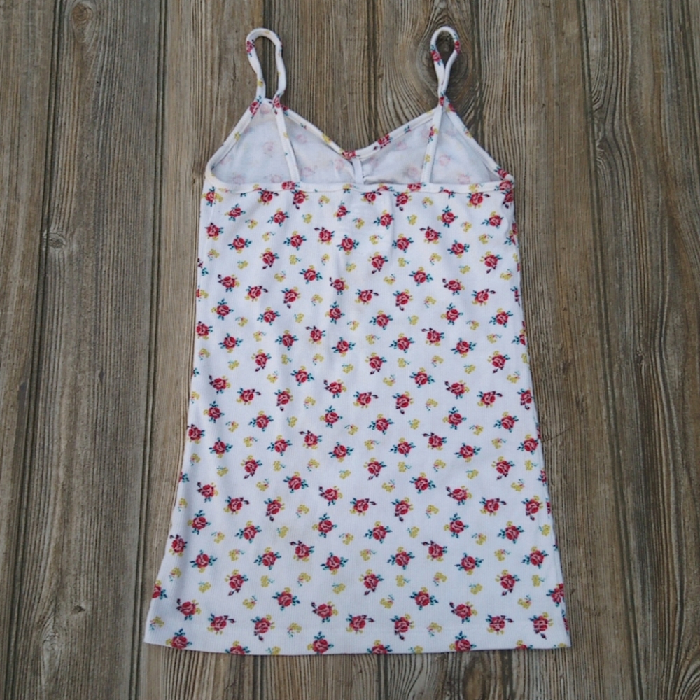 Simple Ribbed Floral Colorful Tank Top - Picture 7 of 9